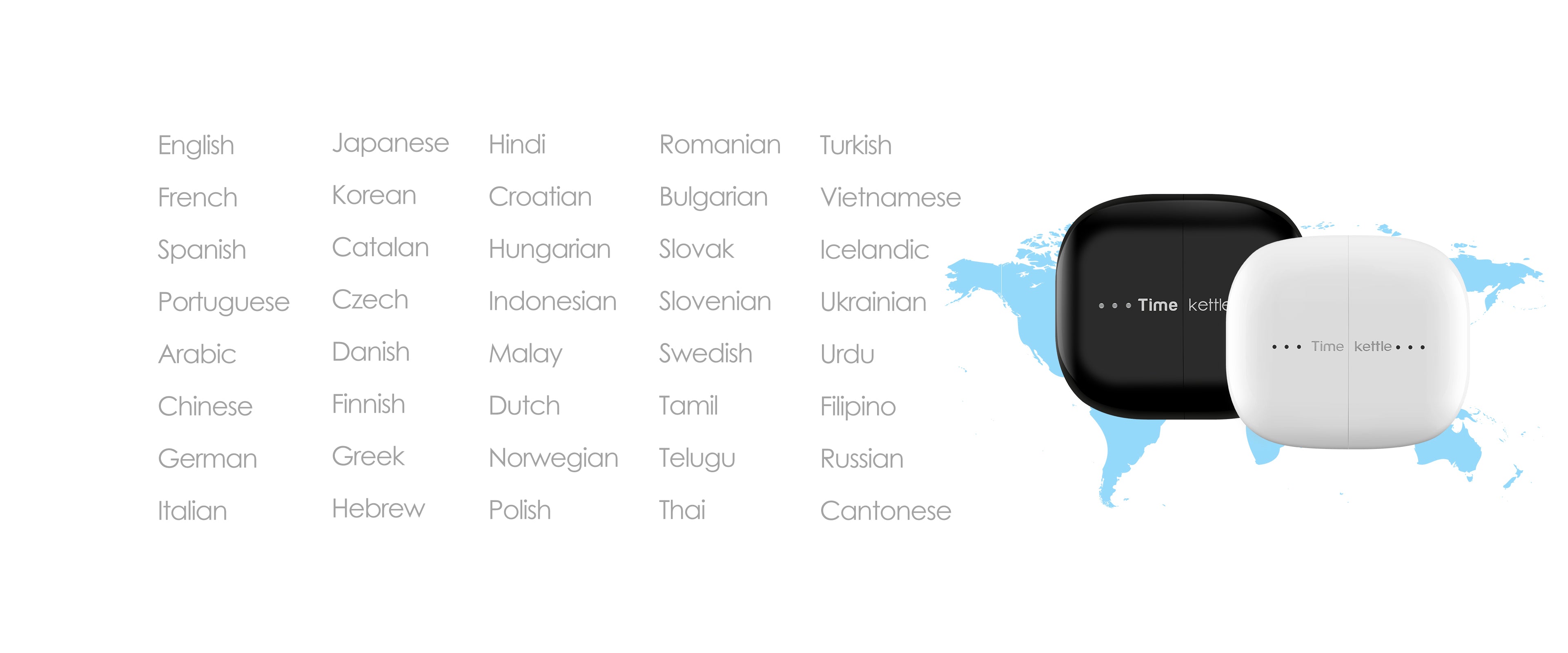 Timekettle M3 supported 40 languages translation