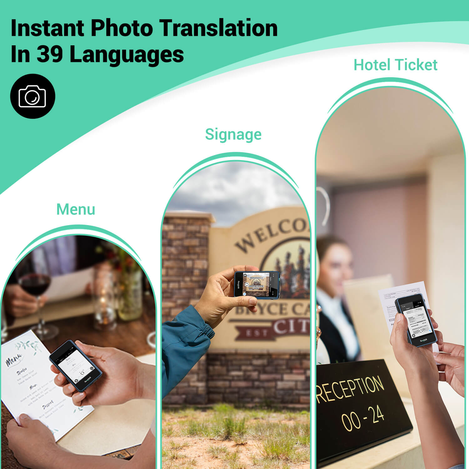 Fluentalk T1 Mini Handheld Translator Device