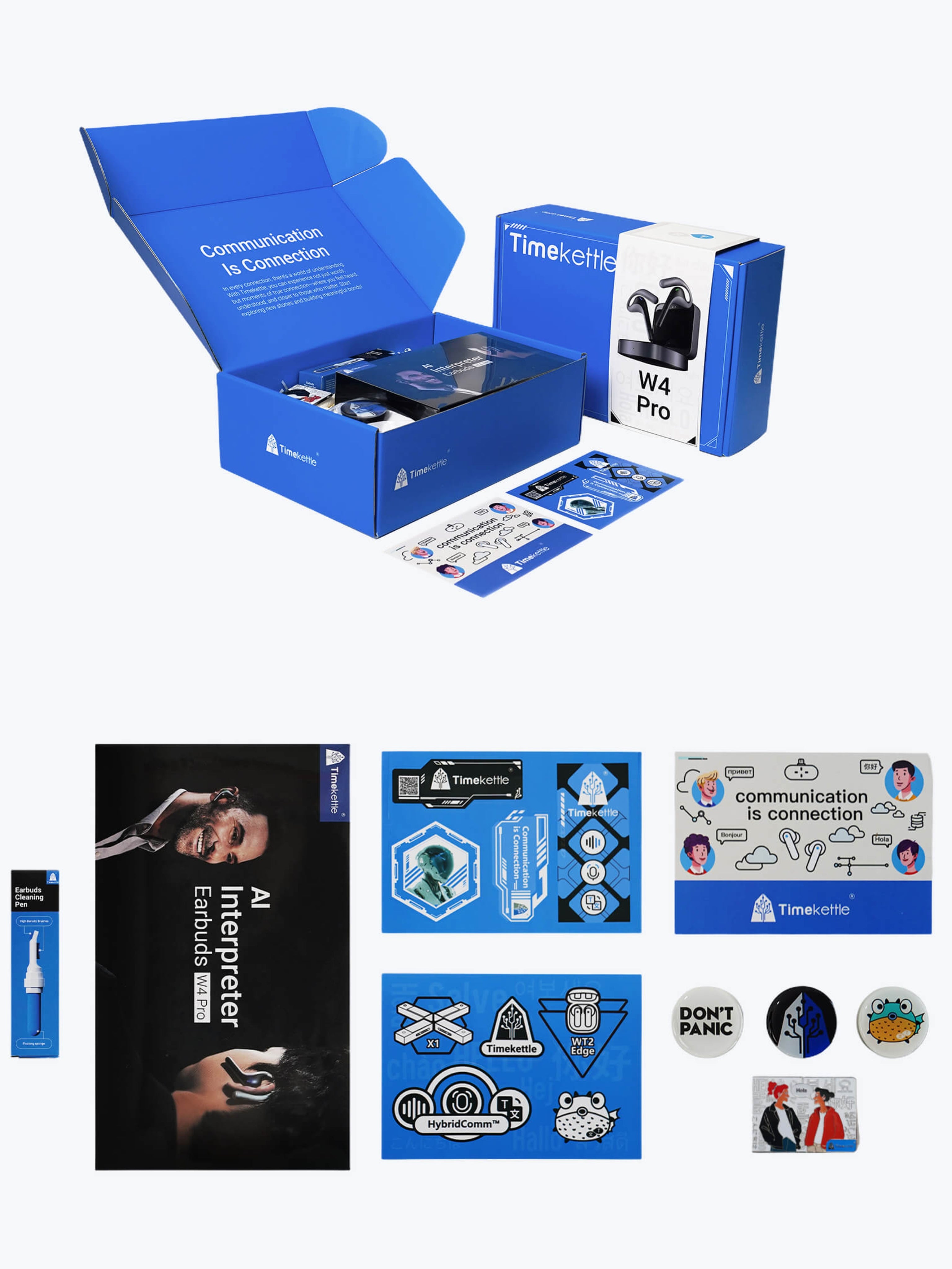 W4 Weihnachtsgeschenkboxen mit Pro AI Interpreter-Ohrhörern