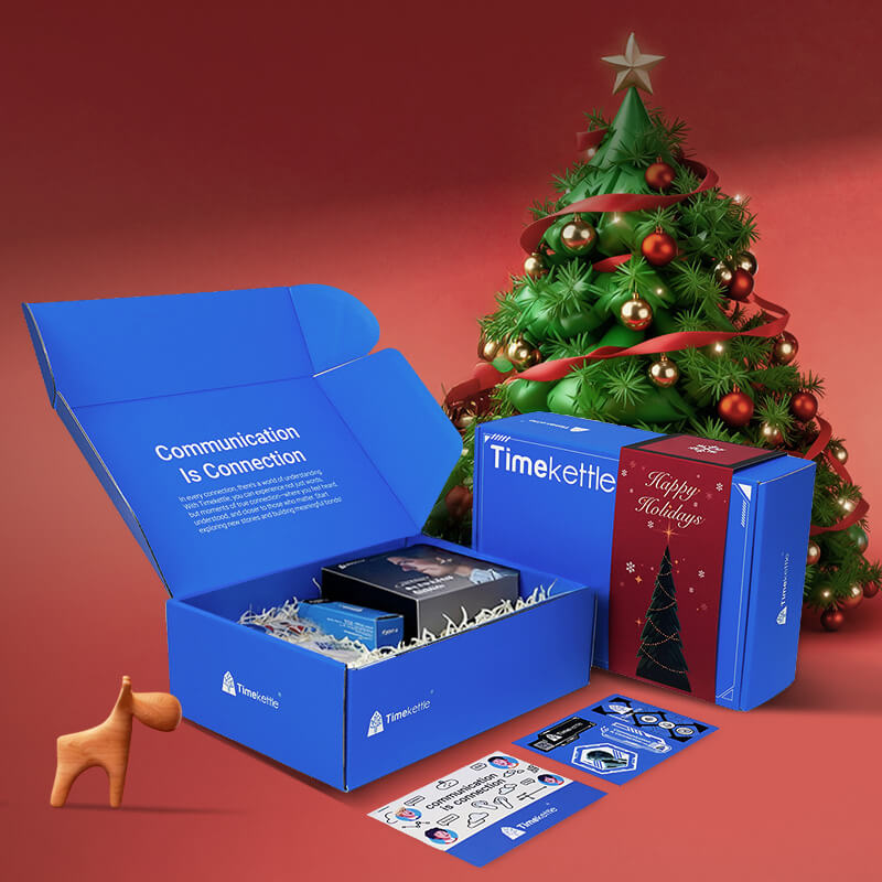 W4 Weihnachtsgeschenkboxen mit Pro AI Interpreter-Ohrhörern