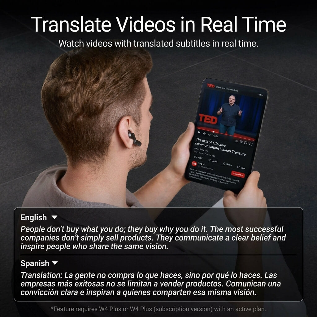 W4 Plus Al Interpreter Earbuds