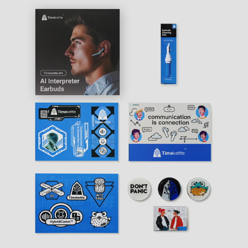 W4 Weihnachtsgeschenkboxen mit Pro AI Interpreter-Ohrhörern