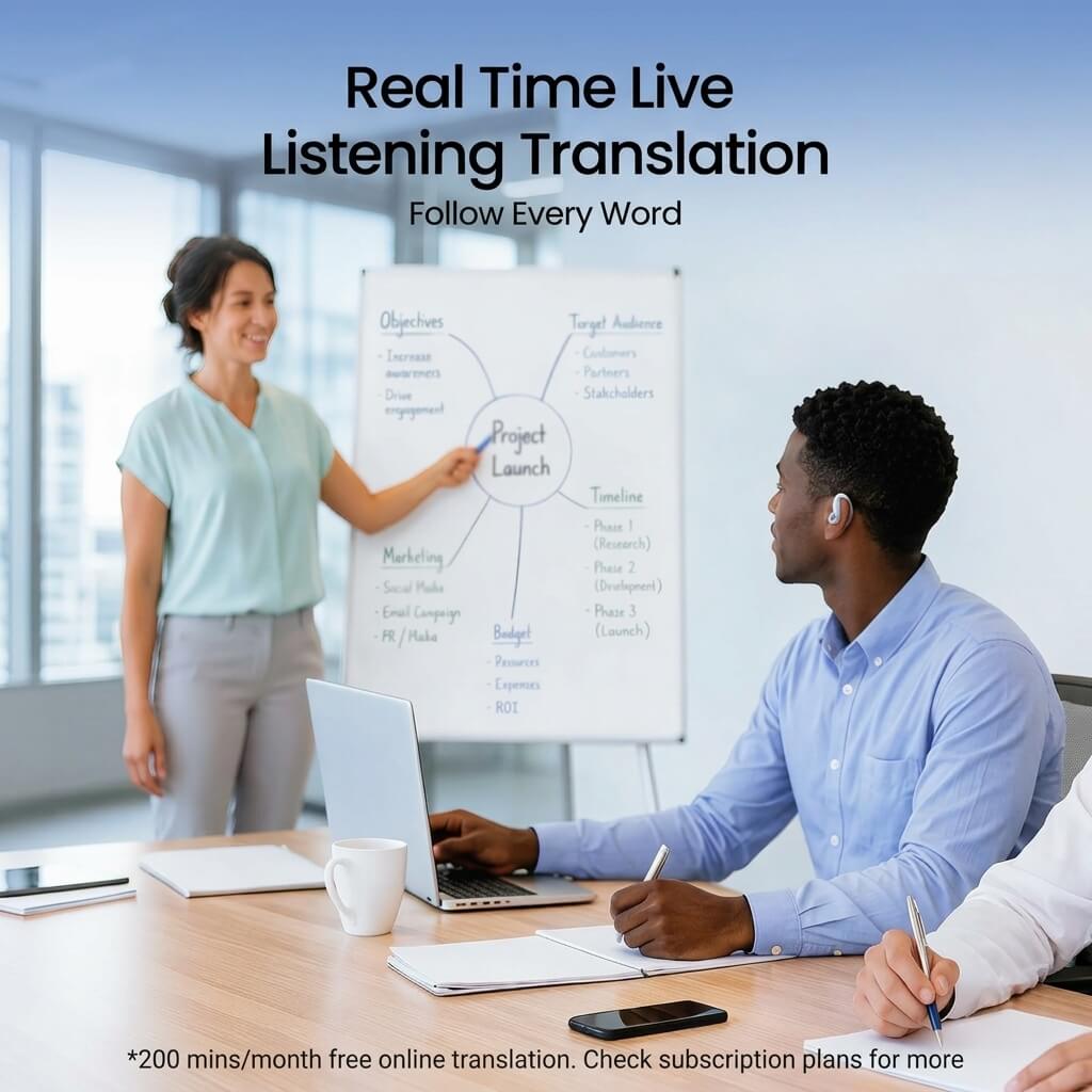LiveTalk AI Translation Earbuds
